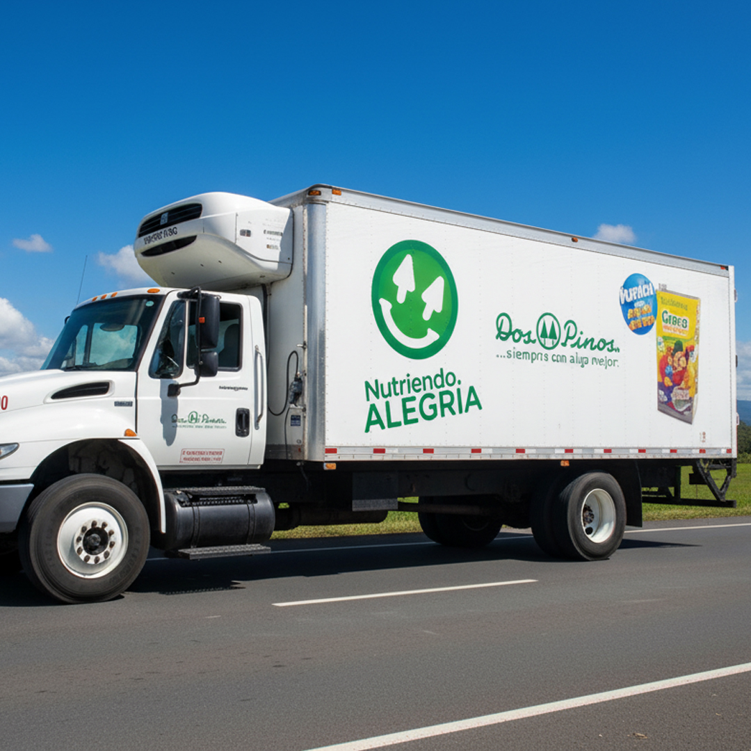 Camión refrigerado de EcoClima CR utilizado para transporte y conservación de productos perecederos, con sistema de refrigeración industrial de alta eficiencia en Costa Rica.