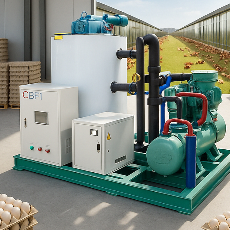 Máquina industrial para hacer hielo en acero inoxidable con depósito iluminado y accesorios, ideal para restaurantes, hoteles y cuartos fríos en Costa Rica.